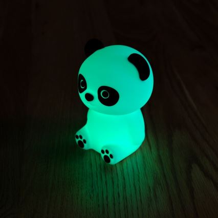 MegaLight - Candeeiro tátil para crianças LED RGB regulável PADDY PANDA LED/5V