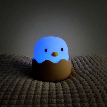 MegaLight - Lâmpada infantil recarregável com toque, LED RGB regulável EGGY EGG LED/5V