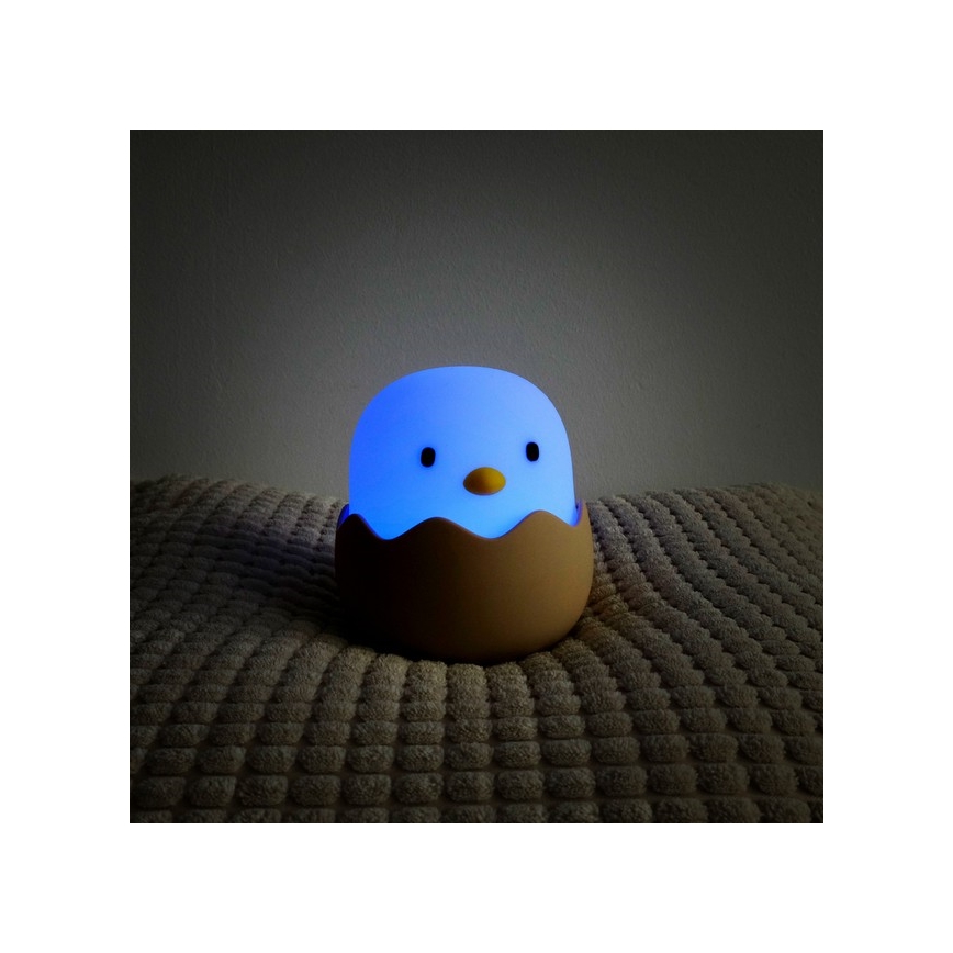 MegaLight - Lâmpada infantil recarregável com toque, LED RGB regulável EGGY EGG LED/5V