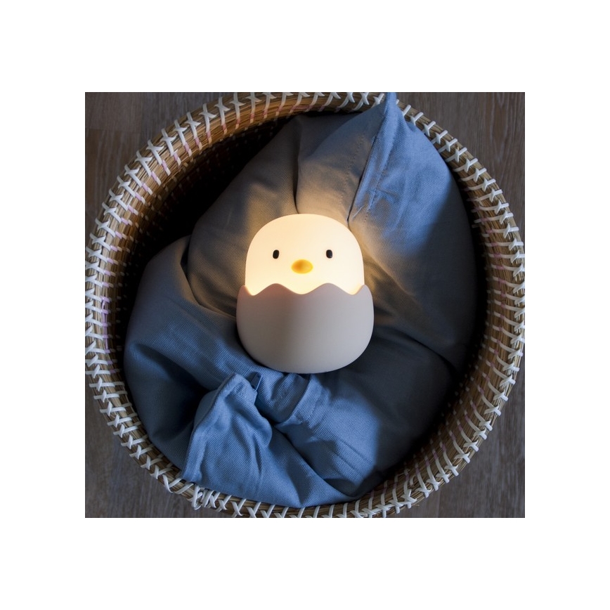 MegaLight - Lâmpada infantil recarregável com toque, LED RGB regulável EGGY EGG LED/5V