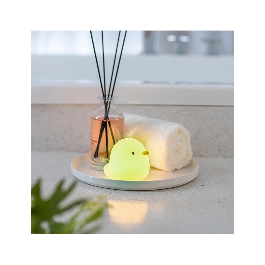 MegaLight - Luz LED RGB tátil de banheira  para crianças SWIMMY DUCK LED/5V