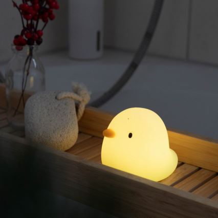 MegaLight - Luz LED RGB tátil de banheira  para crianças SWIMMY DUCK LED/5V