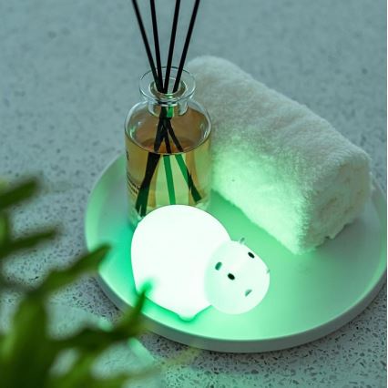 MegaLight - Luz LED RGB tátil de banheira  para crianças SWIMMY HIPPO LED/5V IP67