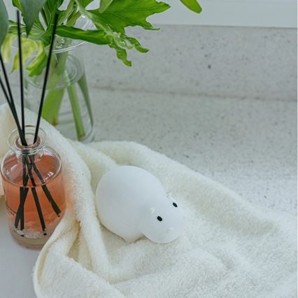 MegaLight - Luz LED RGB tátil de banheira  para crianças SWIMMY HIPPO LED/5V IP67