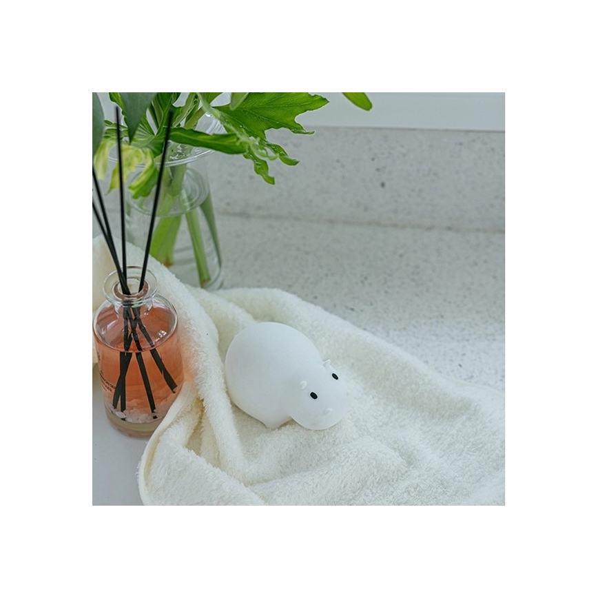 MegaLight - Luz LED RGB tátil de banheira  para crianças SWIMMY HIPPO LED/5V IP67