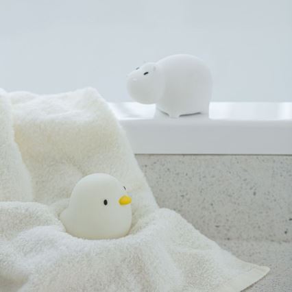 MegaLight - Luz LED RGB tátil de banheira  para crianças SWIMMY HIPPO LED/5V IP67