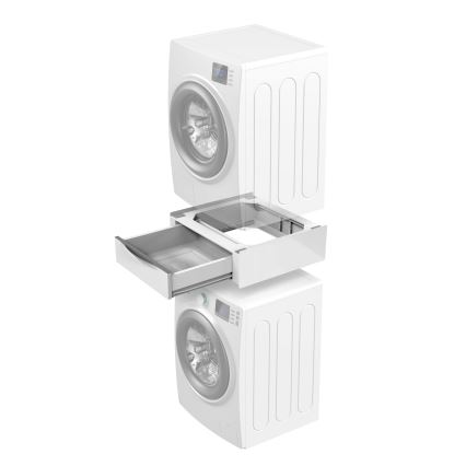 Meliconi 656112 - Suporte para máquina de lavar e secadora com gaveta extraível de 28 l, branco