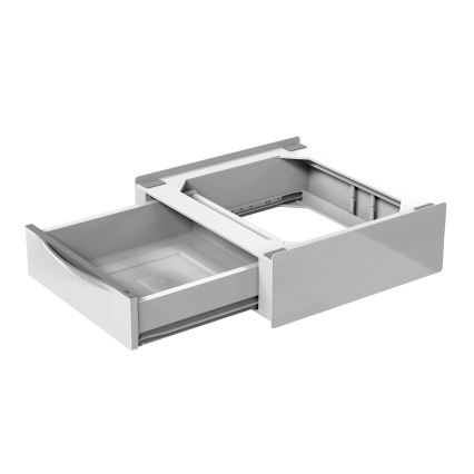 Meliconi 656112 - Suporte para máquina de lavar e secadora com gaveta extraível de 28 l, branco