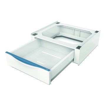 Meliconi 656112 - Suporte para máquina de lavar e secadora com gaveta extraível de 28 l, branco