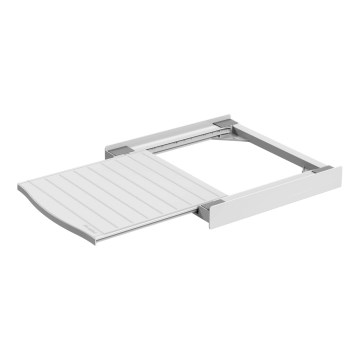 Meliconi 656113 - Suporte empilhável com gaveta para máquina de lavar e secadora 70 cm branco