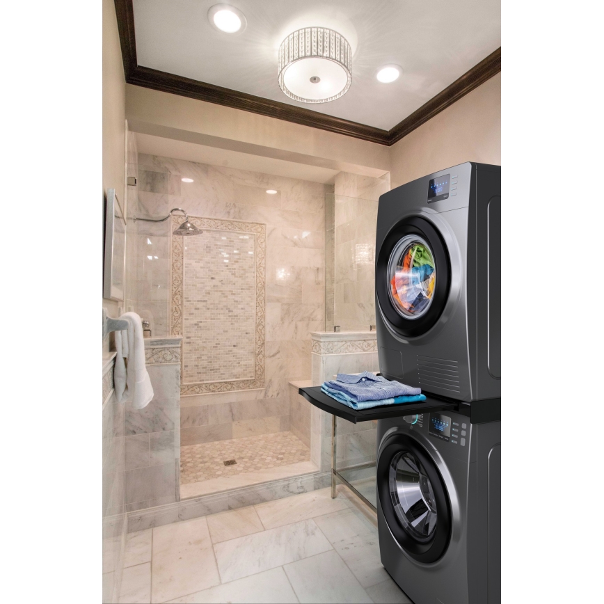 Meliconi 656136 - Pedestal com gaveta de 60 cm para máquina de lavar e secadora, preto