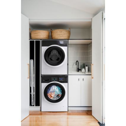 Meliconi 656136 - Pedestal com gaveta de 60 cm para máquina de lavar e secadora, preto