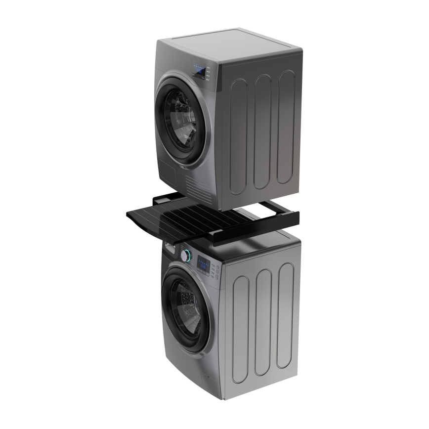 Meliconi 656136 - Pedestal com gaveta de 60 cm para máquina de lavar e secadora, preto