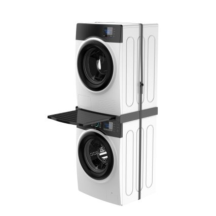 Meliconi 656136 - Pedestal com gaveta de 60 cm para máquina de lavar e secadora, preto