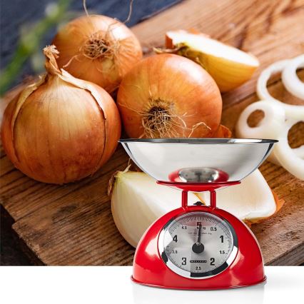 Melissa - Balança de Cozinha Retro com Tigela Vermelha