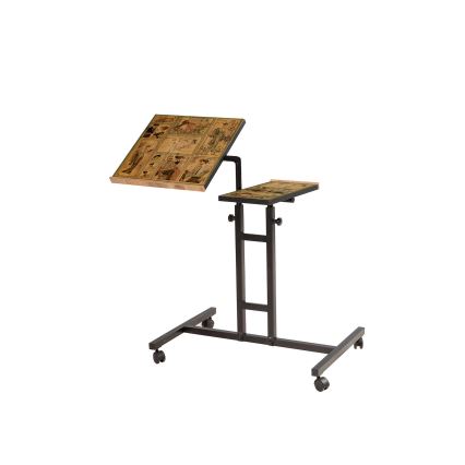 Mesa ajustável GLEN 87x67 cm castanho/preto