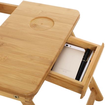 Mesa ajustável para computador para a cama LAT, castanha