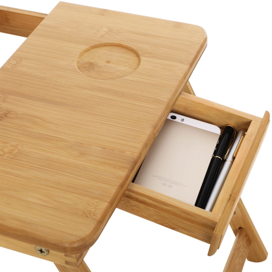 Mesa ajustável para computador para a cama LAT, castanha