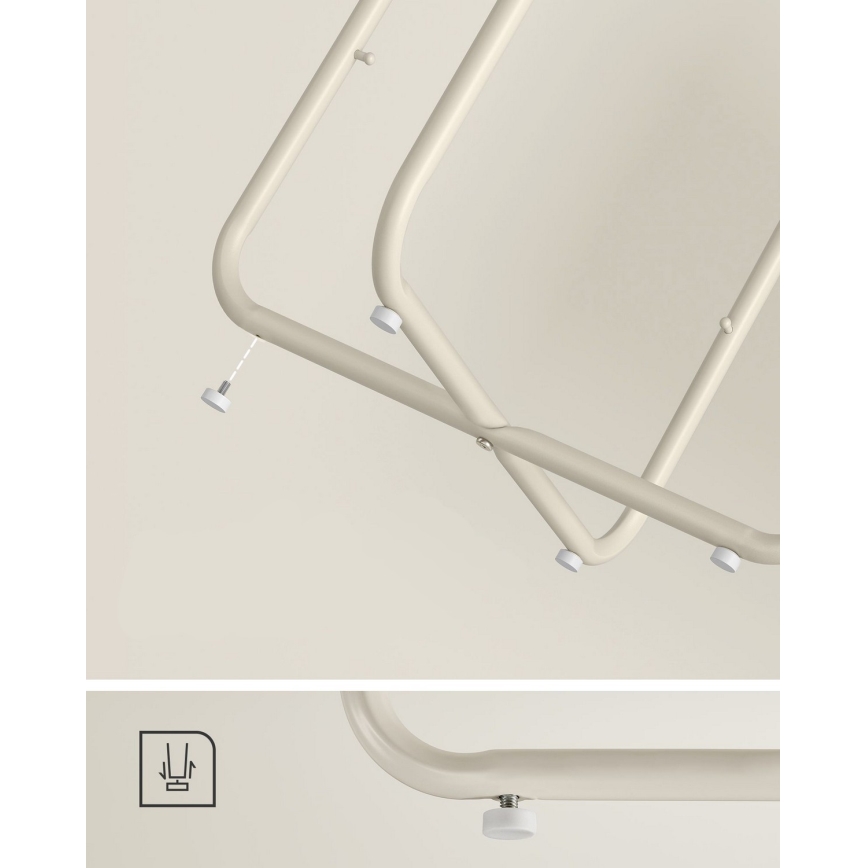 Mesa auxiliar NOIRA creme/branco