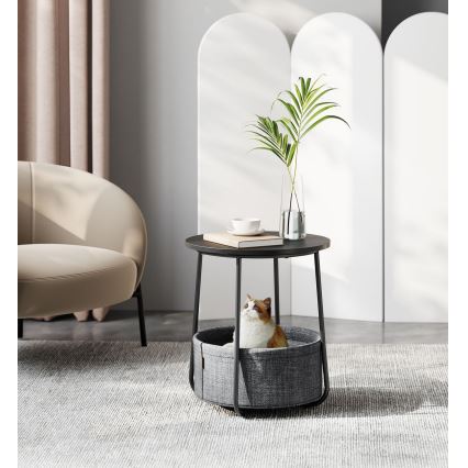 Mesa auxiliar NOIRA preta/cinzenta