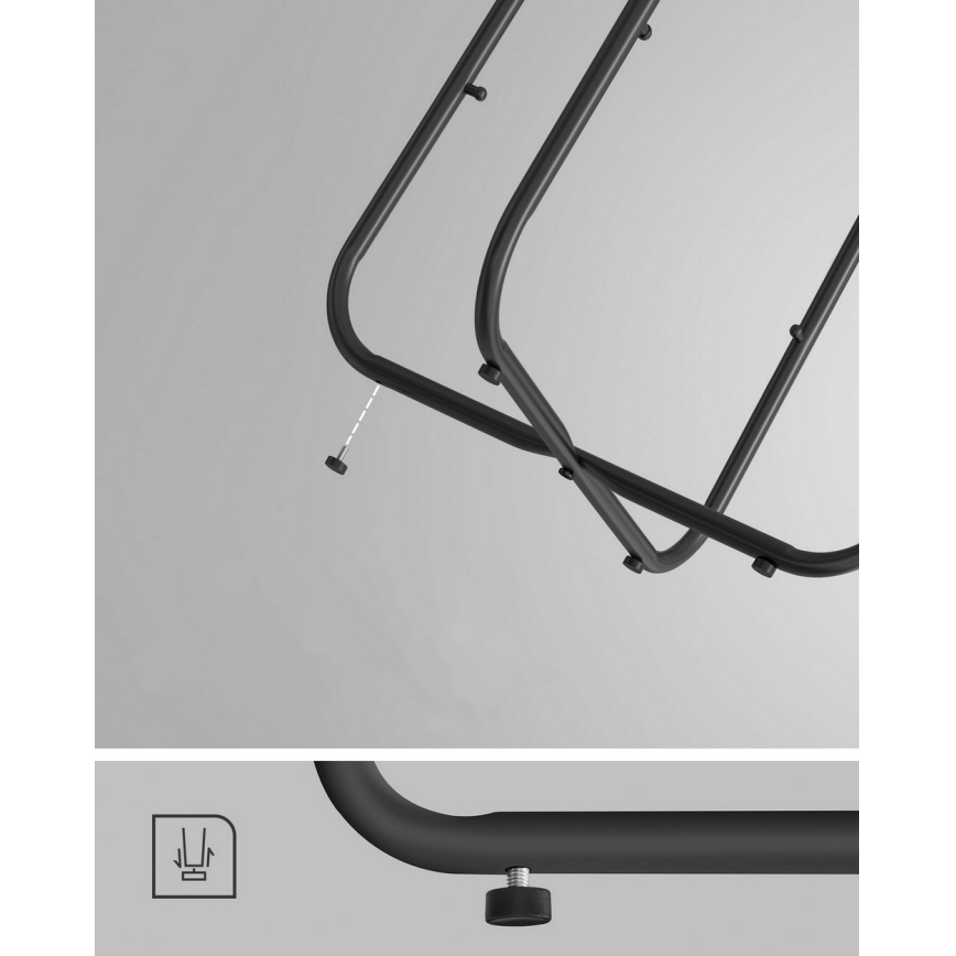 Mesa auxiliar NOIRA preta/cinzenta