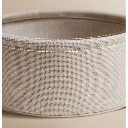 Mesa de apoio com tomadas embutidas e portas USB NOIRA 45 cm bege/branco