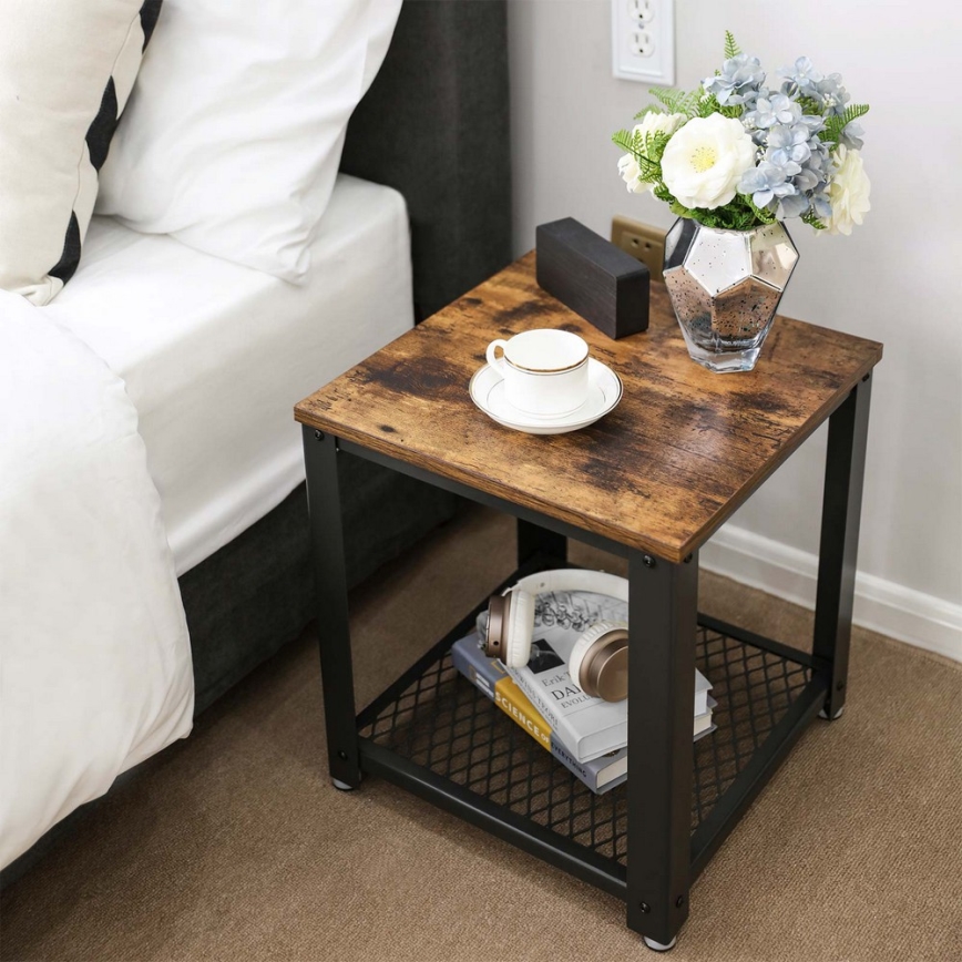 Mesa de apoio ELDUR castanha/preta