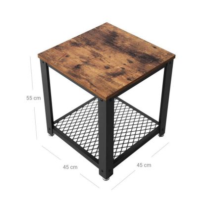 Mesa de apoio ELDUR castanha/preta