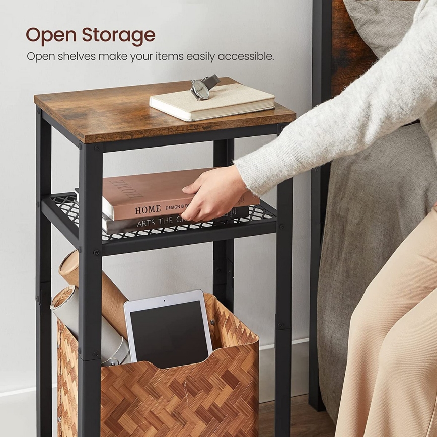 Mesa de apoio ELDUR castanha/preta