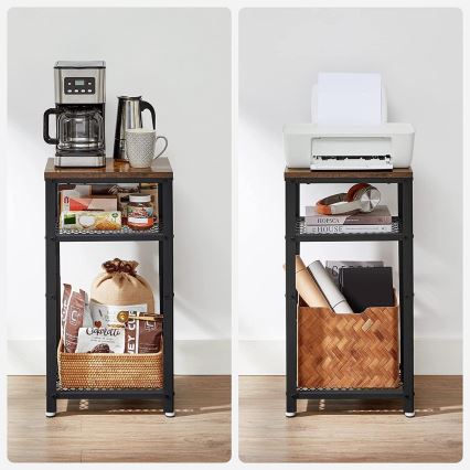 Mesa de apoio ELDUR castanha/preta