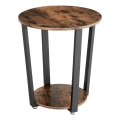 Mesa de apoio ELDUR castanho/preto