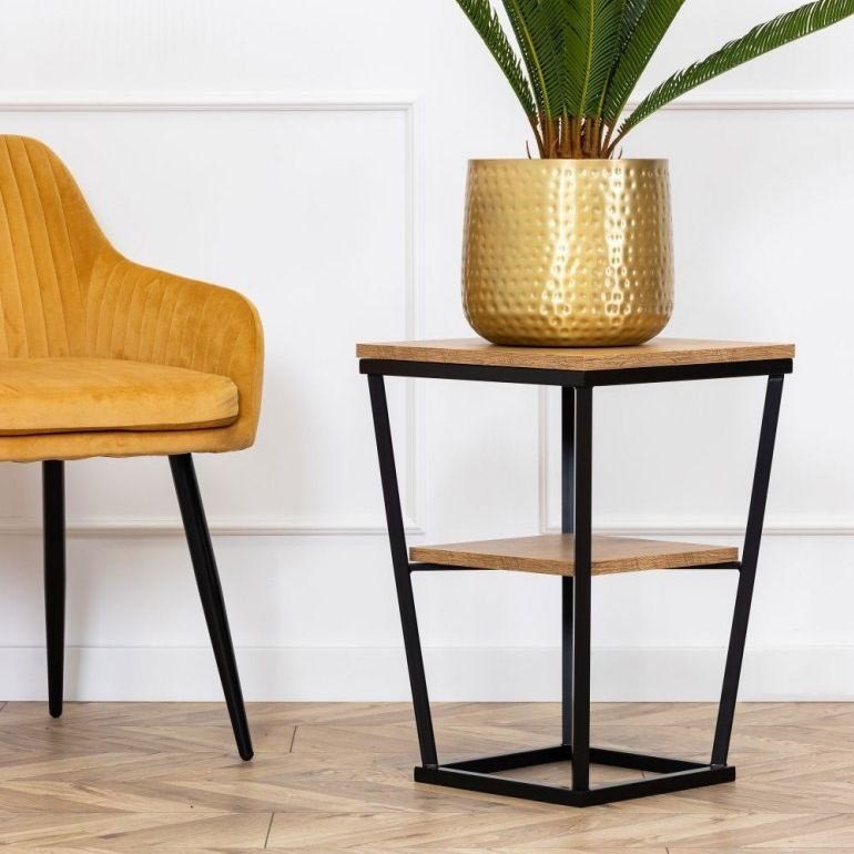 Mesa de apoio EXPAND 57x40 cm preto/castanho