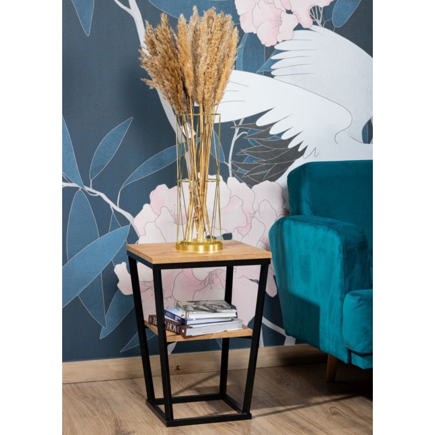 Mesa de apoio EXPAND 57x40 cm preto/castanho