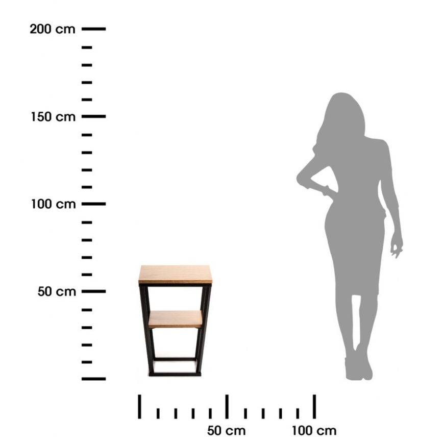 Mesa de apoio EXPAND 57x40 cm preto/castanho