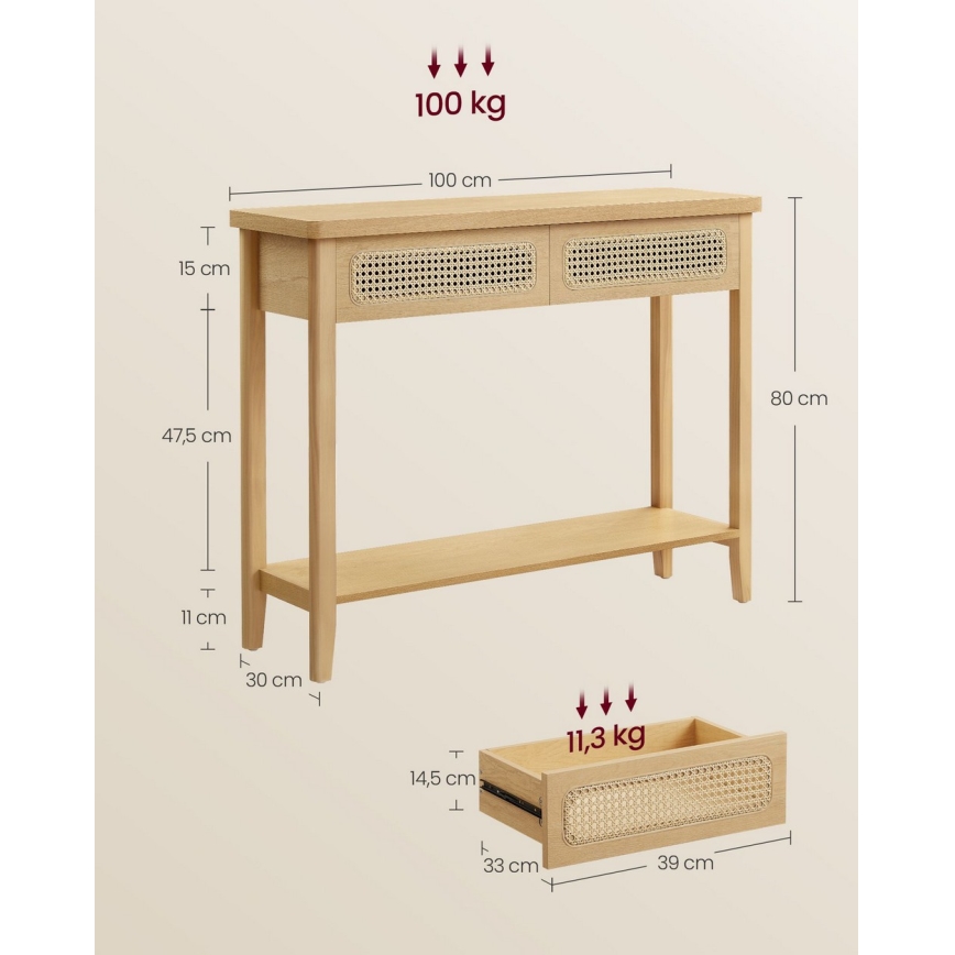 Mesa de apoio FALKO castanha