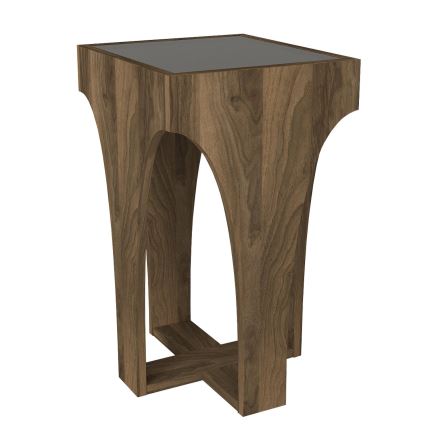 Mesa de apoio LITUS 58x37 cm castanho