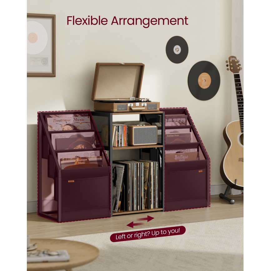 Mesa de apoio LUVOR 81x30 cm castanha/preta