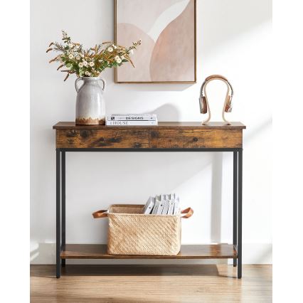 Mesa de apoio LUVOR castanha/preta