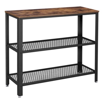 Mesa de Apoio LUVOR castanho/preto