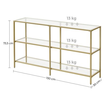 Mesa de apoio LUVOR dourada
