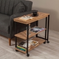 Mesa de apoio MELIN 63x70 cm castanho/preto