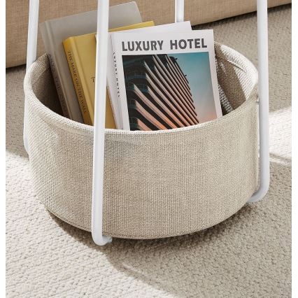 Mesa de apoio NOIRA branca/castanha clara