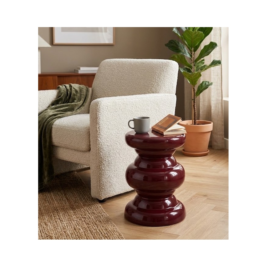 Mesa de apoio PETIT, Ø 31 cm, vermelha