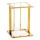 Mesa de apoio SAWA 40x40 cm dourado/transparente