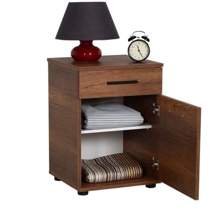 Mesa de cabeceira 57x40 cm castanha