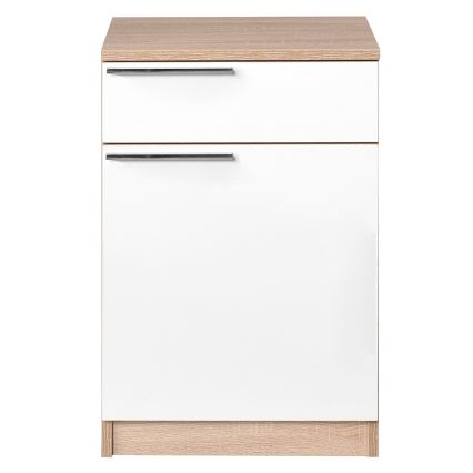 Mesa de cabeceira 63x40 cm castanho/branco