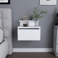 Mesa de cabeceira ALICE 39,8x35 cm branco