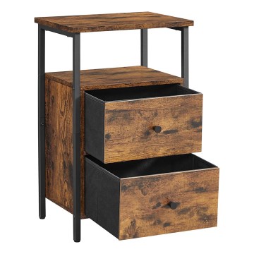 Mesa de cabeceira ARIN castanha/preta