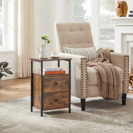 Mesa de cabeceira ARIN castanha/preta