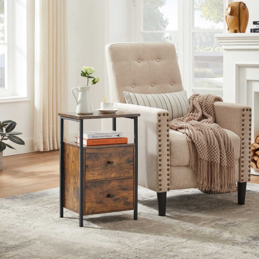 Mesa de cabeceira ARIN castanha/preta